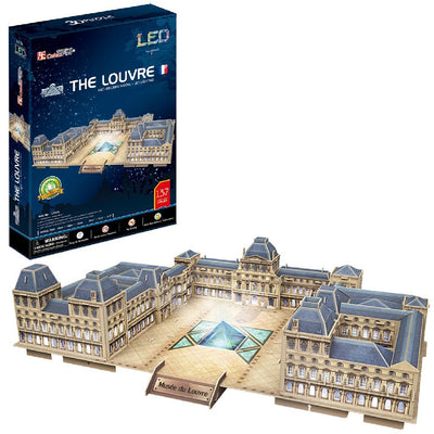Kubikfun 3D -Puzzle de Louvre mit LED -Beleuchtung
