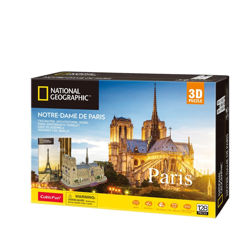 Kubikfun 3D -Puzzle National Geographic Notre Dam Paris