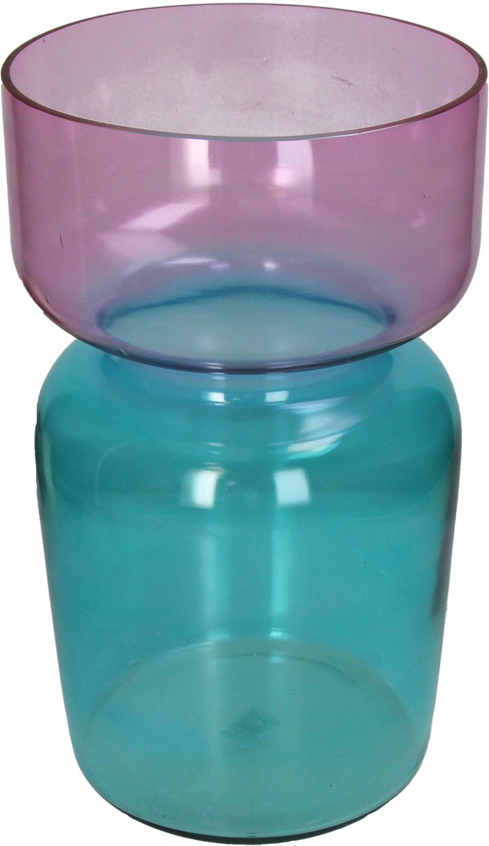 HD Collection Vase aus zweifarbigem Glas, mehrfarbig, 21 x 21 x 35 cm