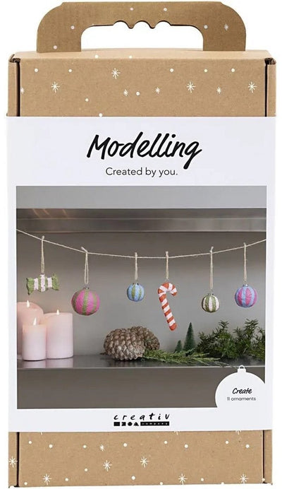 Creativ Company Modellbau-Hobby-Set, Weihnachtsfiguren aus Zellstoff, verschiedene Farben, 1 Box