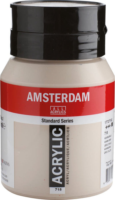 Acrylfarbentopf der Amsterdam Standard-Serie 500 ml Warmgrau 718