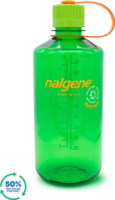Nalgene – Enghalsflasche – Trinkflasche – Wasserflasche – auslaufsicher – 1000 ml – BPA-frei – nachhaltig – Melonenkugel