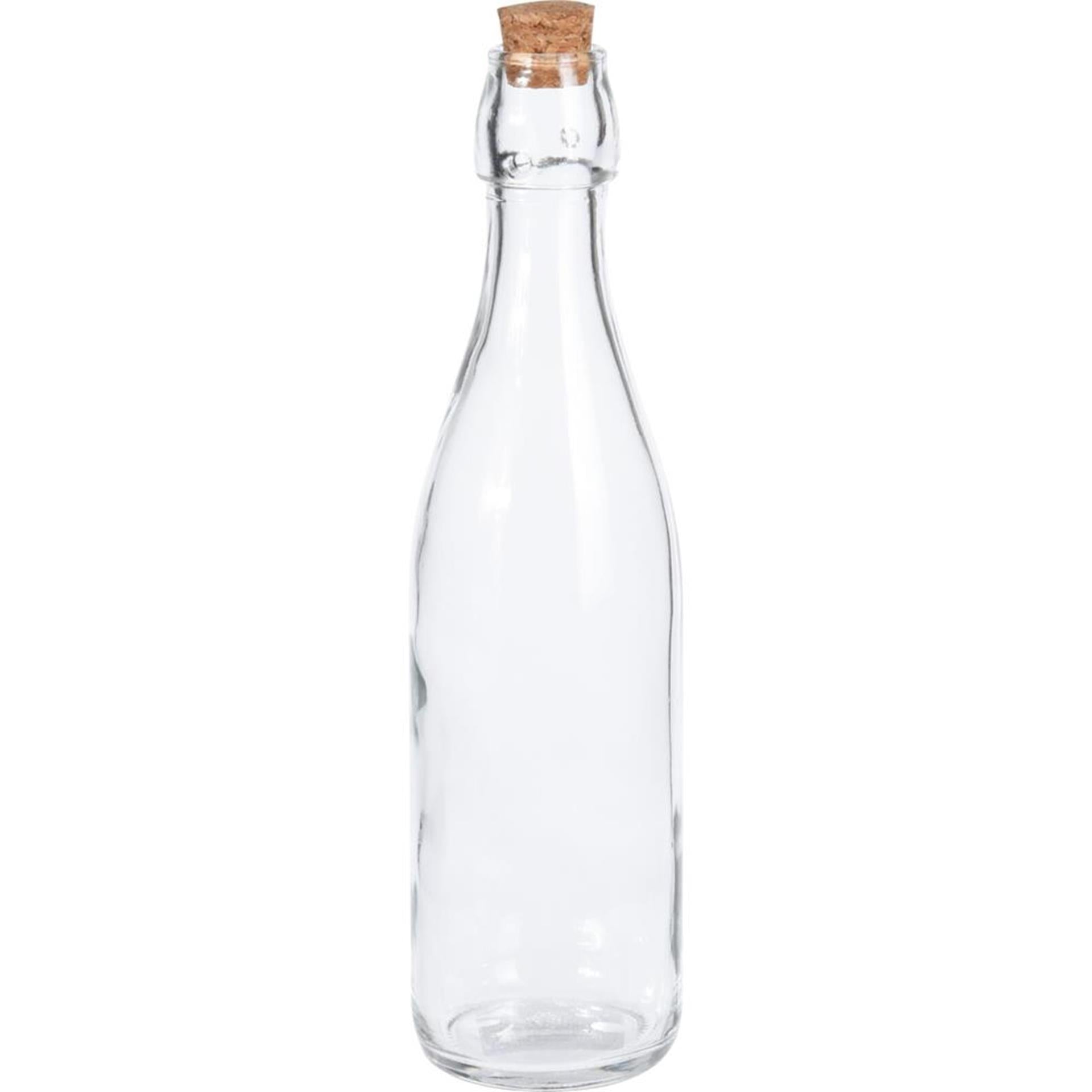 Hervorragende Haushaltsglasflasche mit Korken, 500 ml, transparent