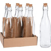 Hervorragende Haushaltsglasflasche mit Korken, 500 ml, transparent
