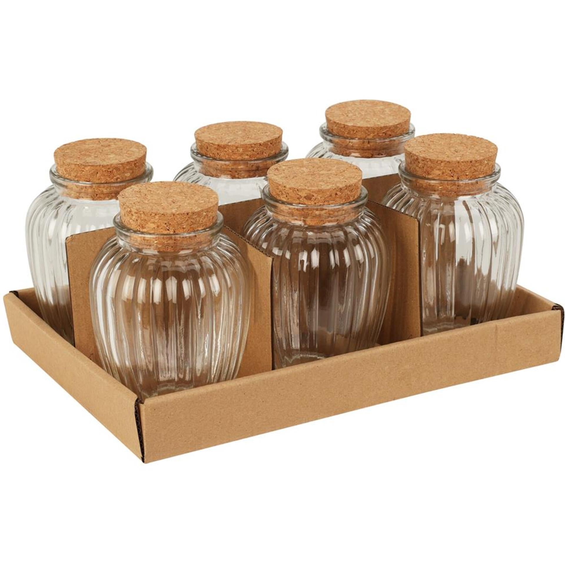 Ausgezeichnetes Vorratsglas für Haushaltswaren aus Glas mit Korkdeckel, 280 ml