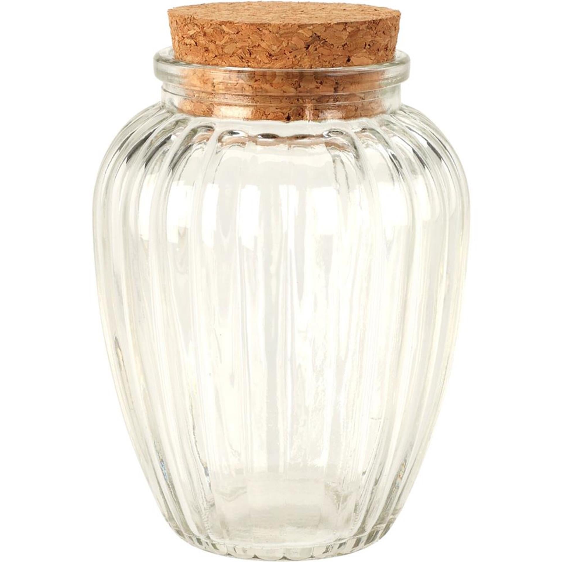 Ausgezeichnetes Vorratsglas für Haushaltswaren aus Glas mit Korkdeckel, 280 ml