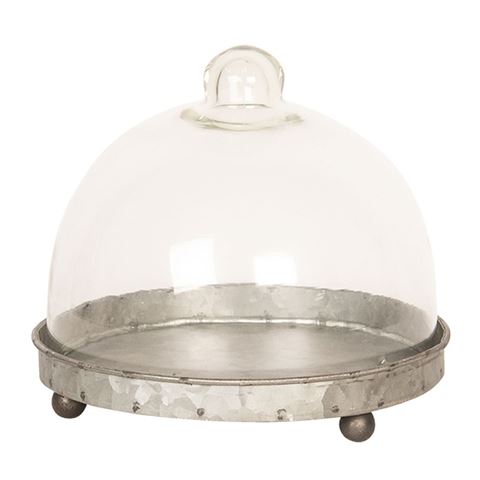 Clayre Eef Clayre EEF Stolp 6Gl2492 Grau transparent 16x15 cm