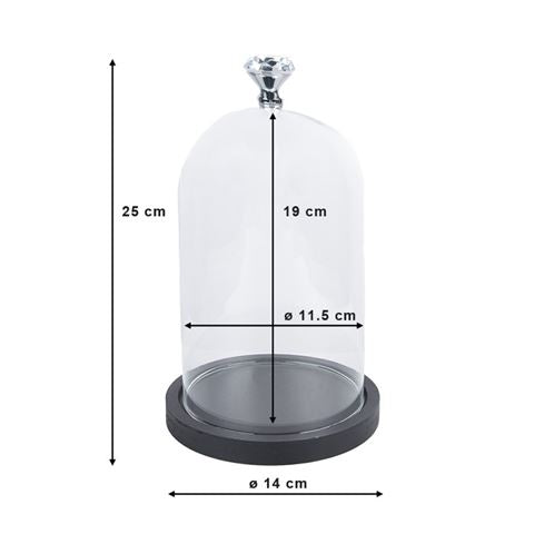 Clayre Eef Clayre EEF 6GL2544 Stolp transparent 14x25 cm
