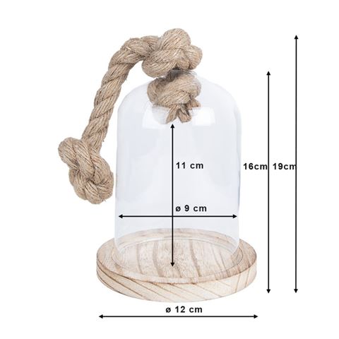 Clayre Eef Clayre EEF 6GL2220 Stolp transparent 12x19 cm