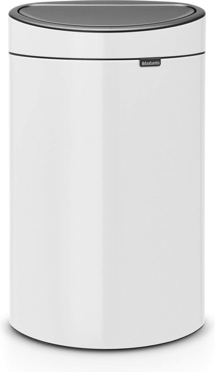 Brabantia Touch Bin Abfallbehälter – 40 Liter – Weiß
