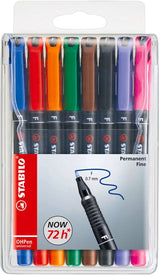 Stabilo ohpen feiner Permanentmarker im Etui - 8 Stk. - afbeelding 1