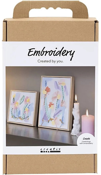 Creativ Company Hobby-Set Stickerei, Bilder, Pastellfarben, 1 Box
