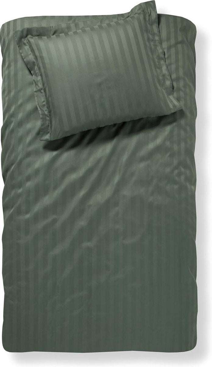 Damai linea – Bettbezug – 140 x 200 220 cm – Einzelbett – Lorbeer + 1 Kissenbezug 60 x 70