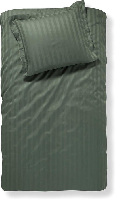 Damai linea – Bettbezug – 140 x 200 220 cm – Einzelbett – Lorbeer + 1 Kissenbezug 60 x 70