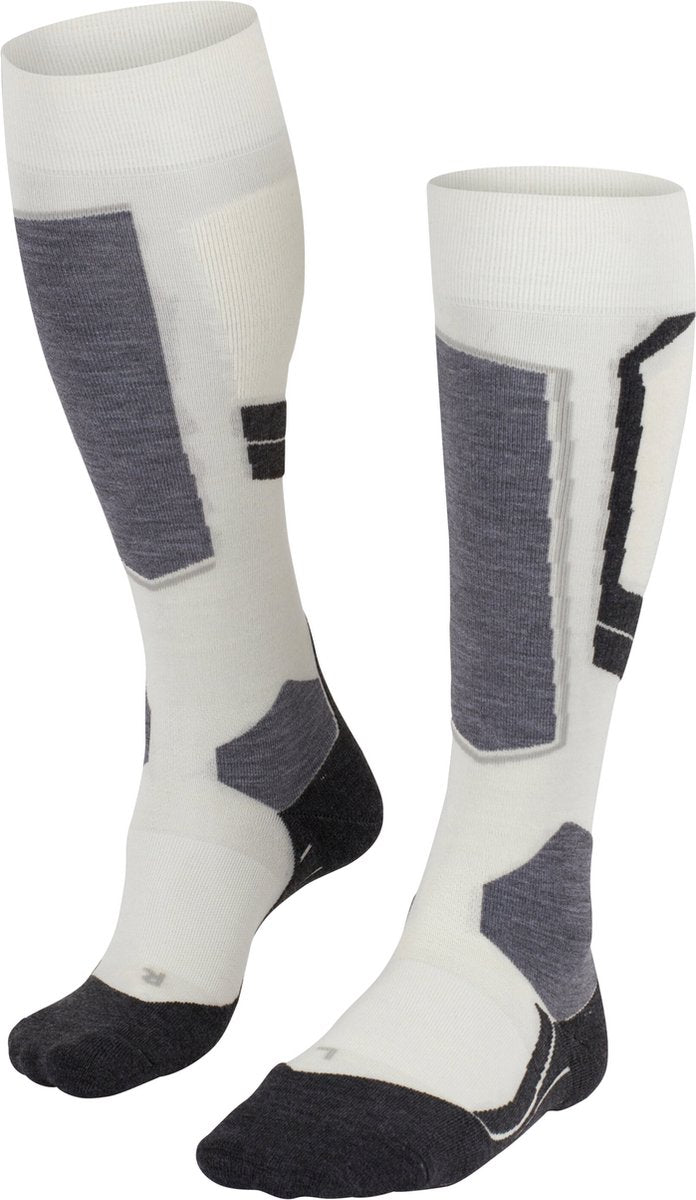 Falke sk4 warme dünne Wolle Funktionsmaterial Skisocken Damen Weiß - Größe 41-42