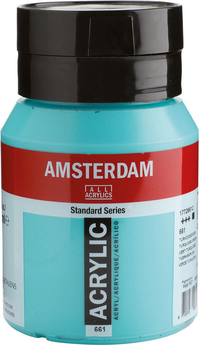 Acrylfarbentopf der Amsterdamer Standardserie 500 ml Türkisgrün 661