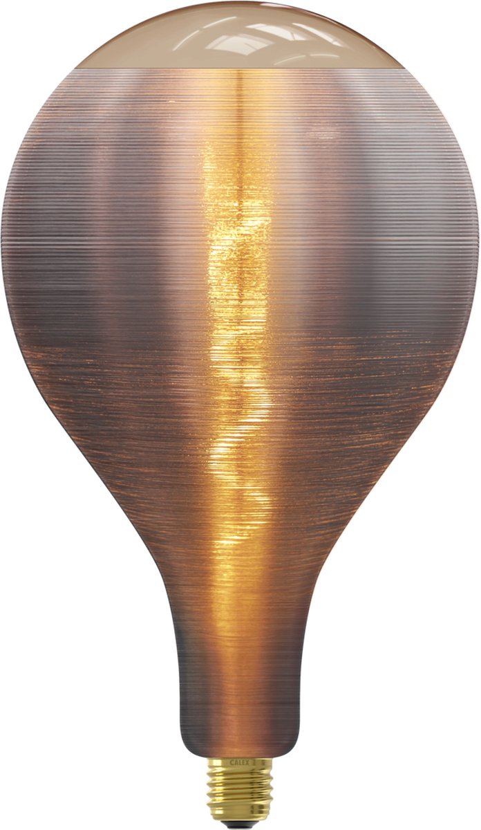 LED-Lampe der Calex Silk-Serie – PS160 – grau – E27 – 4 W – dimmbar