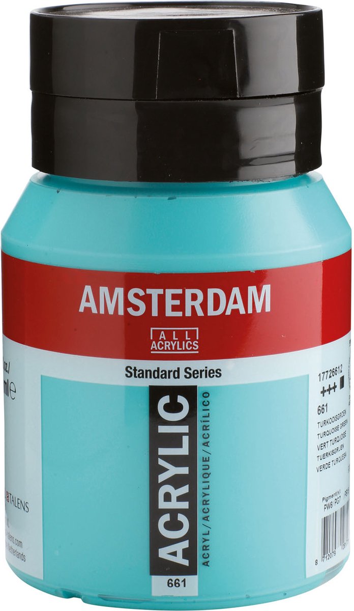 Acrylfarbentopf der Amsterdamer Standardserie 500 ml Türkisgrün 661