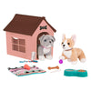 Hundehütte mit Zubehör