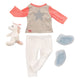 Outfit-Pyjama für Puppen 45 cm – Einhorn