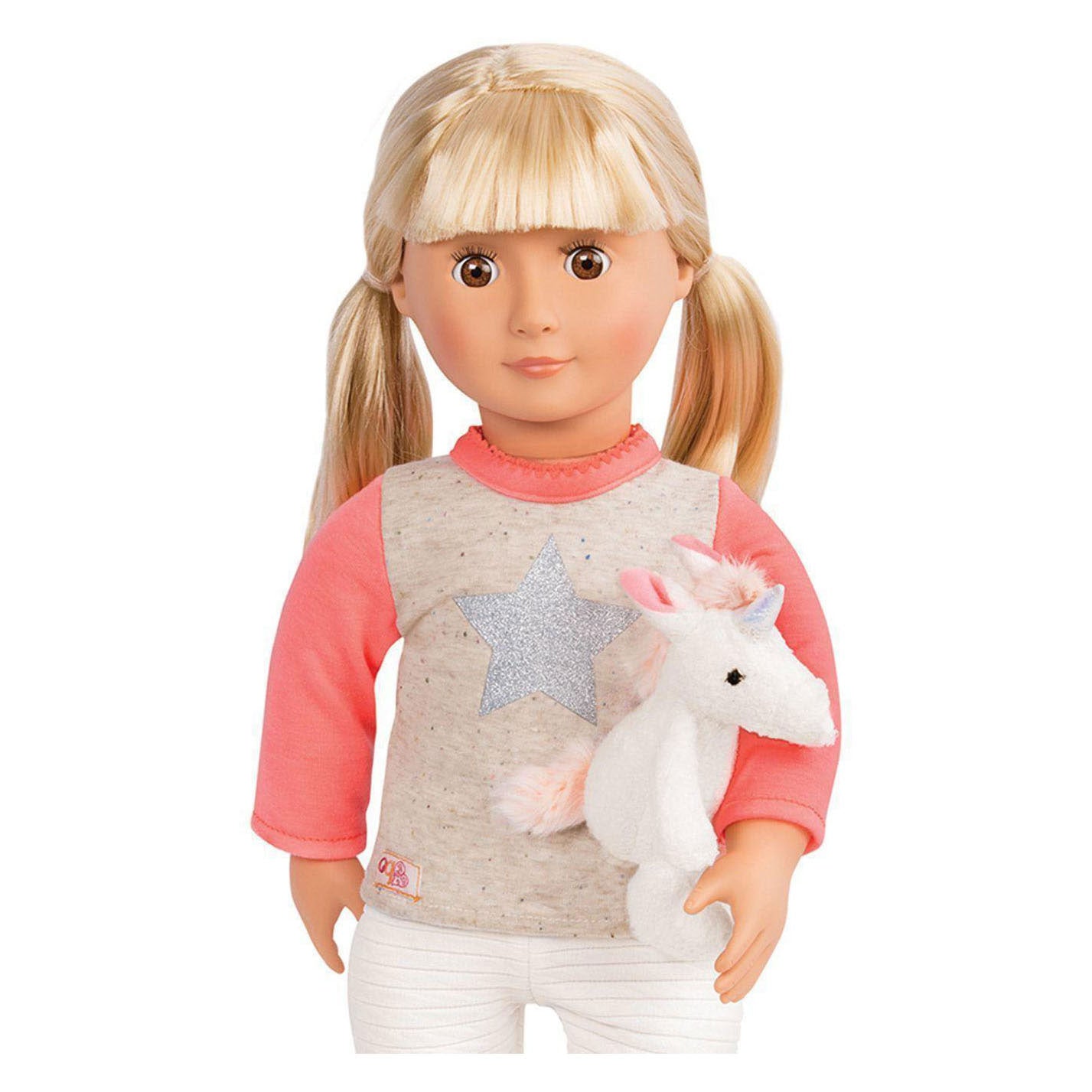 Outfit-Pyjama für Puppen 45 cm – Einhorn