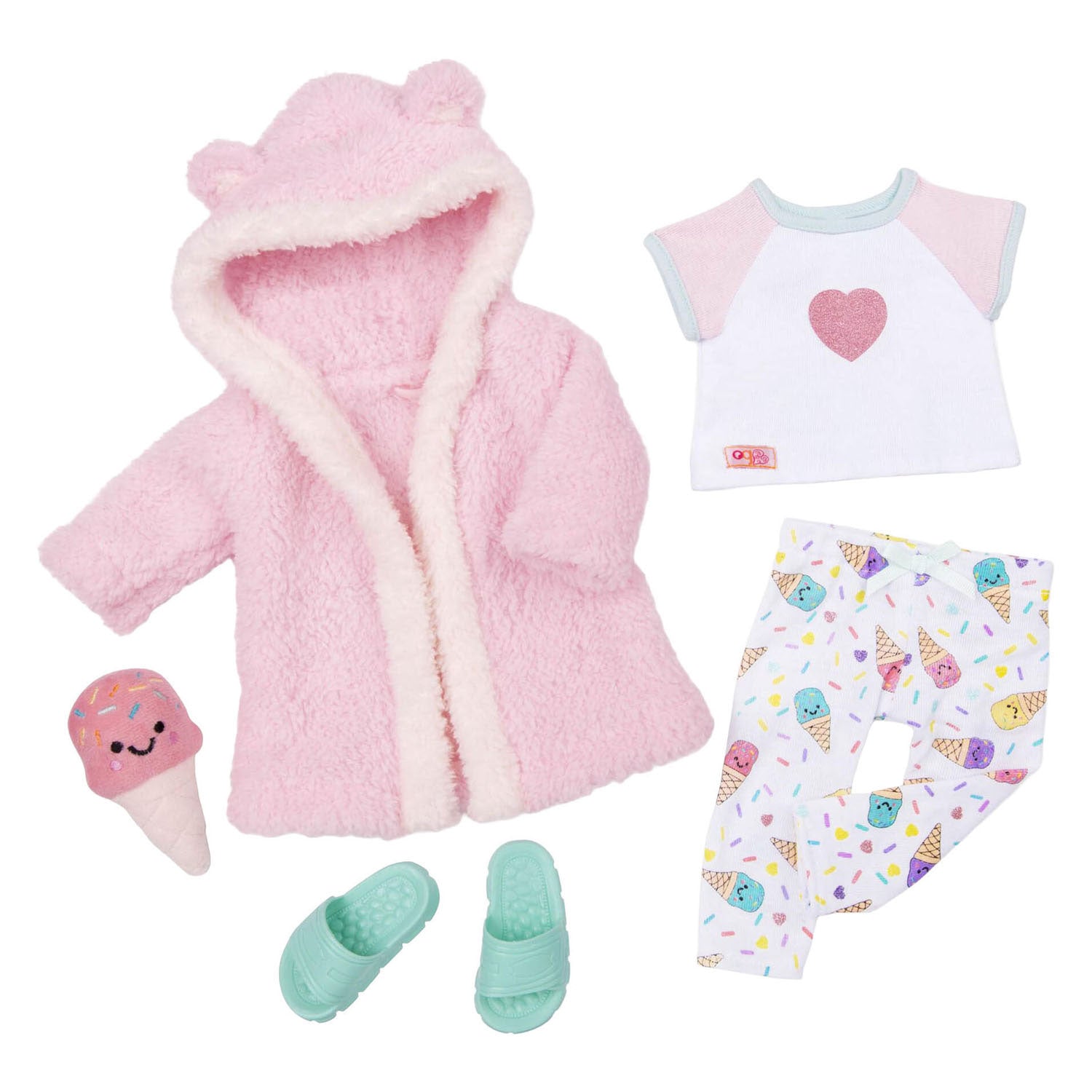 Puch Deluxe-Outfit-Pyjama und Morgenmantel für Puppen