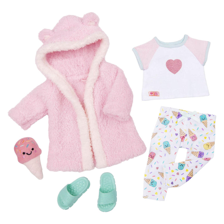 Puch Deluxe-Outfit-Pyjama und Morgenmantel für Puppen