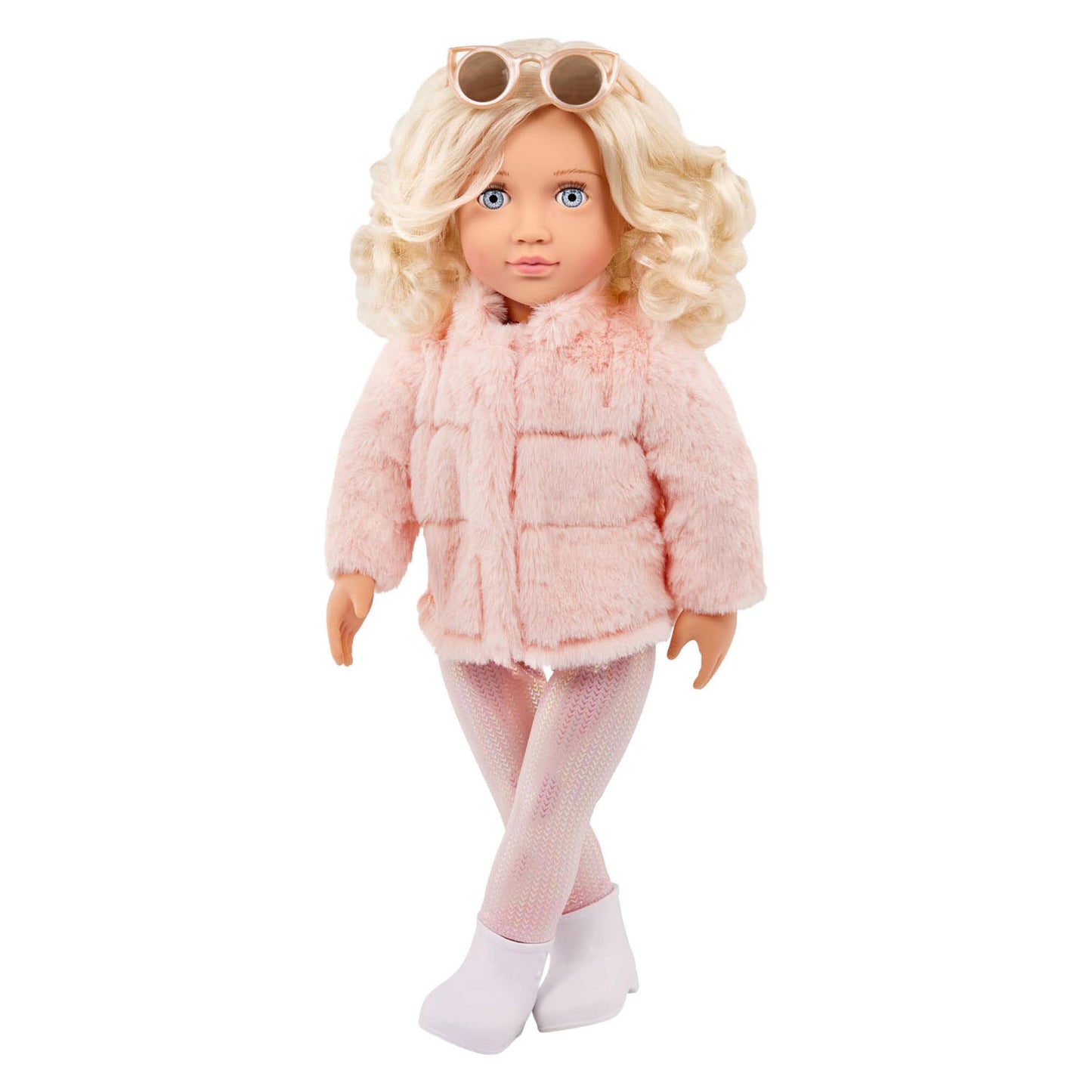 Ava-Puppe unserer Generation mit Pelzmantel – 46 cm