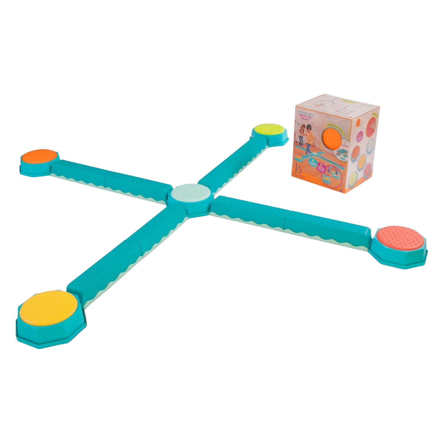 Schwebebalken mit sensorischen Trittsteinen – 13-tlg.