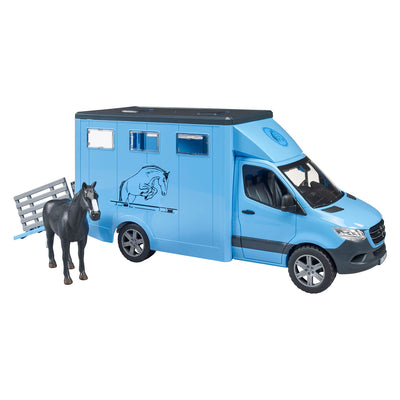 BRUDER MB Sprinter Tiertransporter mit Pferd