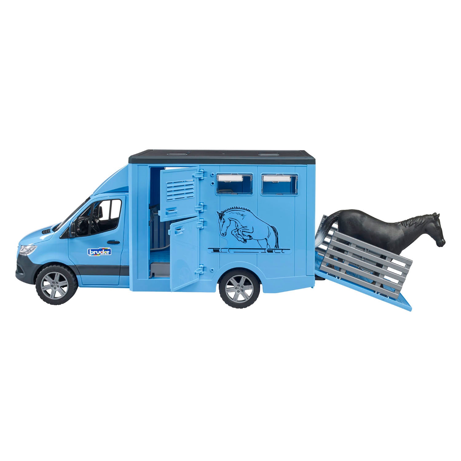 BRUDER MB Sprinter Tiertransporter mit Pferd