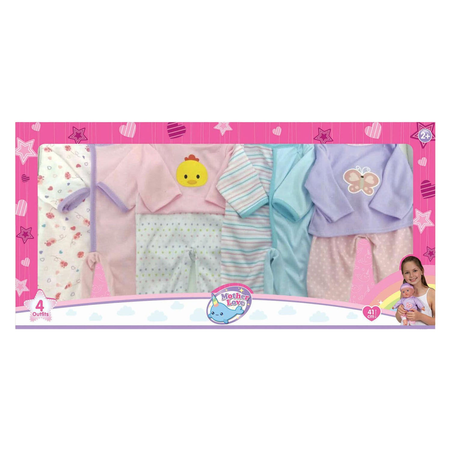 Puppenkleidungsset für 41 cm große Puppen – 4 Outfits
