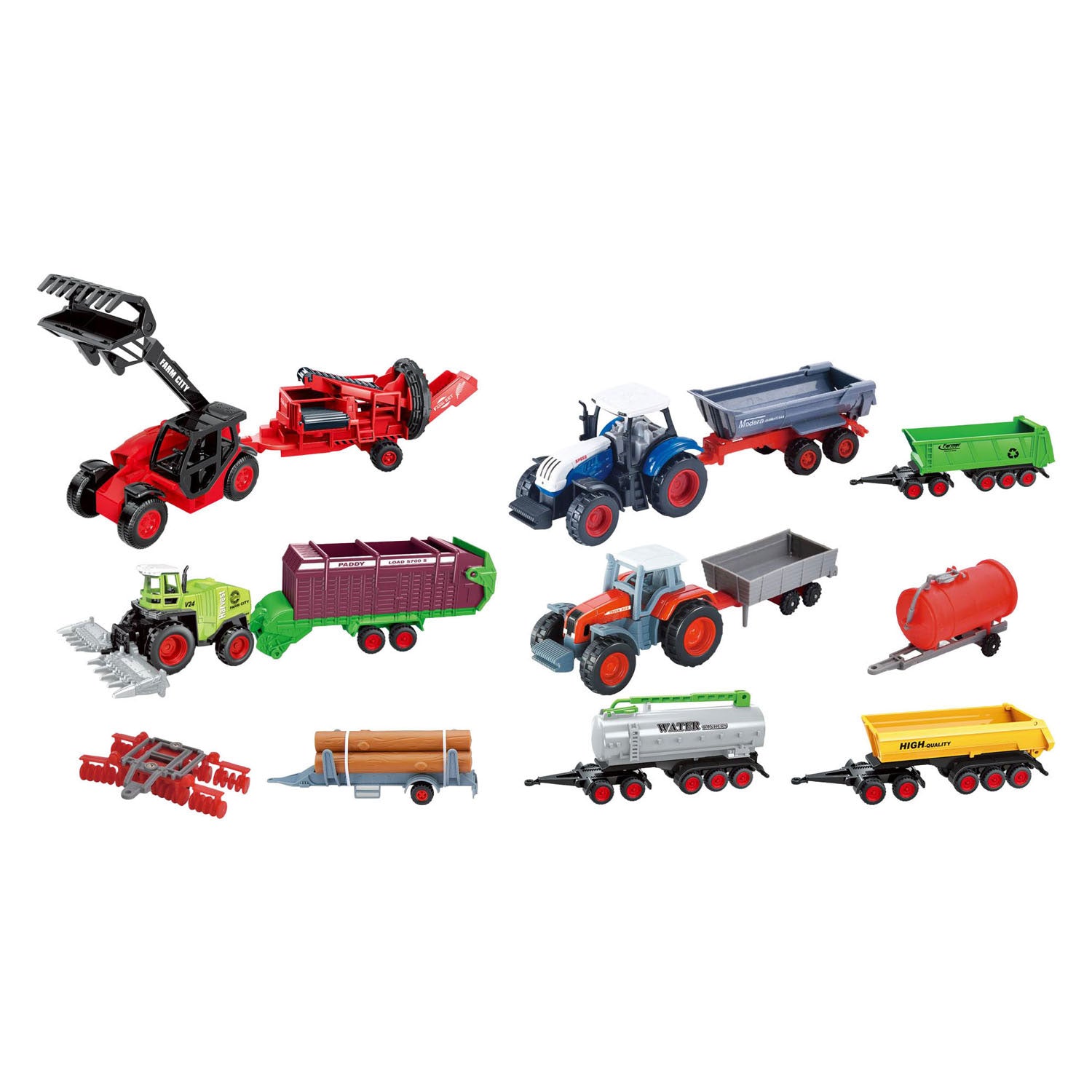 Set mit landwirtschaftlichen Fahrzeugen - 14-tlg.