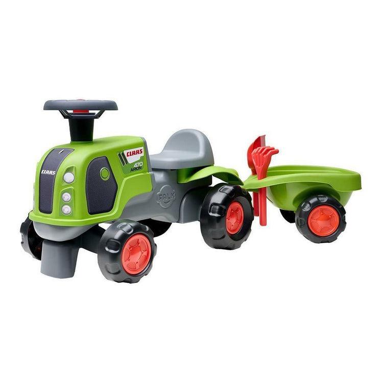 Falk Claas 470 Arion Rutschauto grün mit Anhänger + Sandset