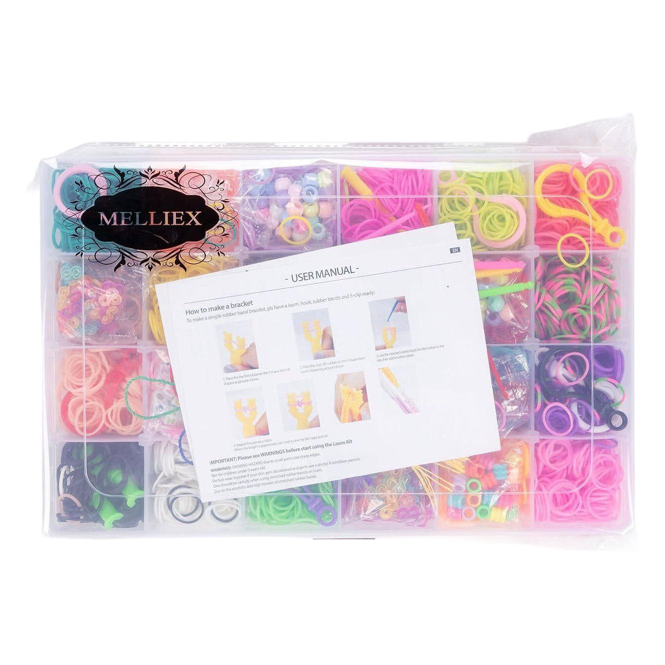 Loom-Bänder-Set mit Anleitung – 5000 Stück.