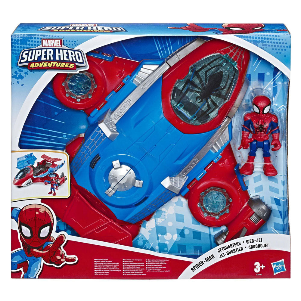 Super hero adventures spiderman jetquarters play set