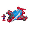Super hero adventures spiderman jetquarters play set