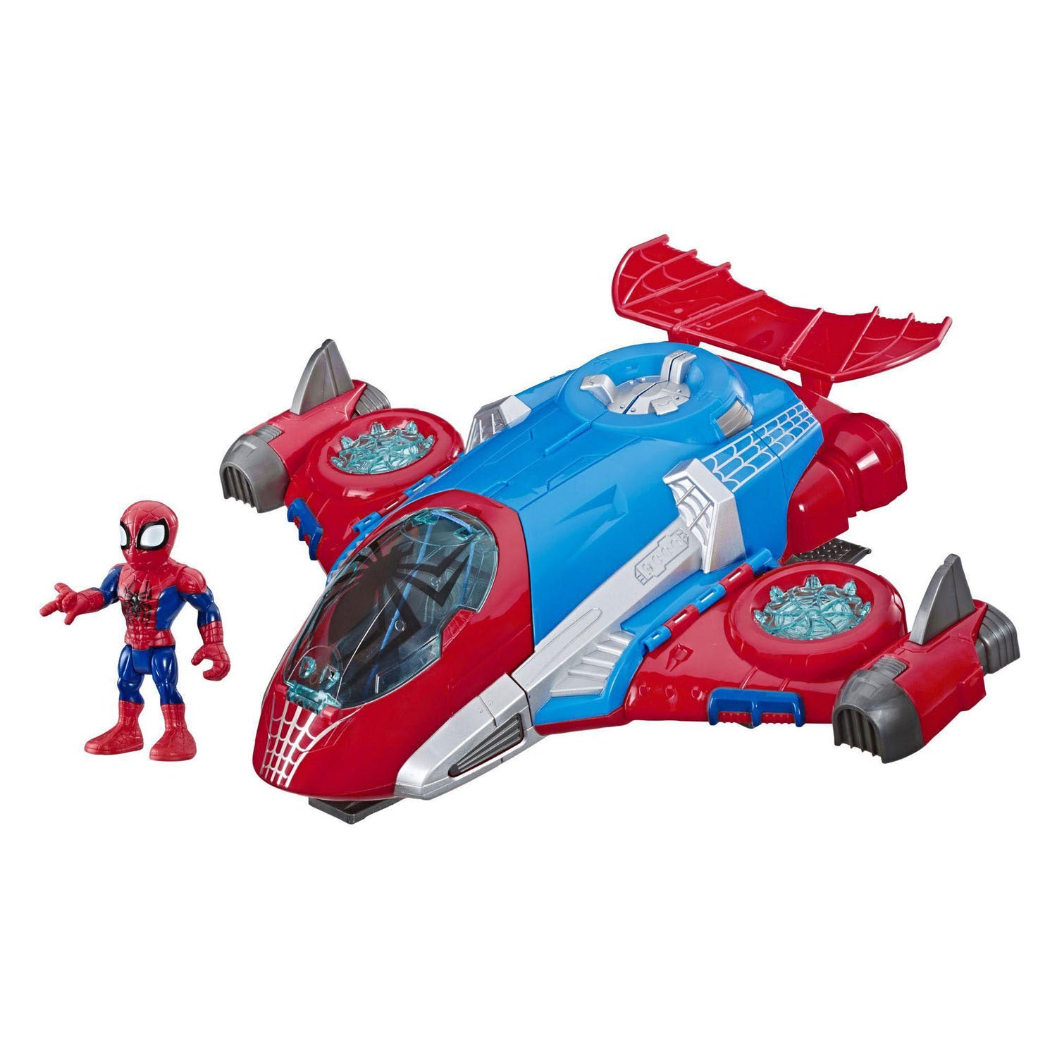Super hero adventures spiderman jetquarters play set