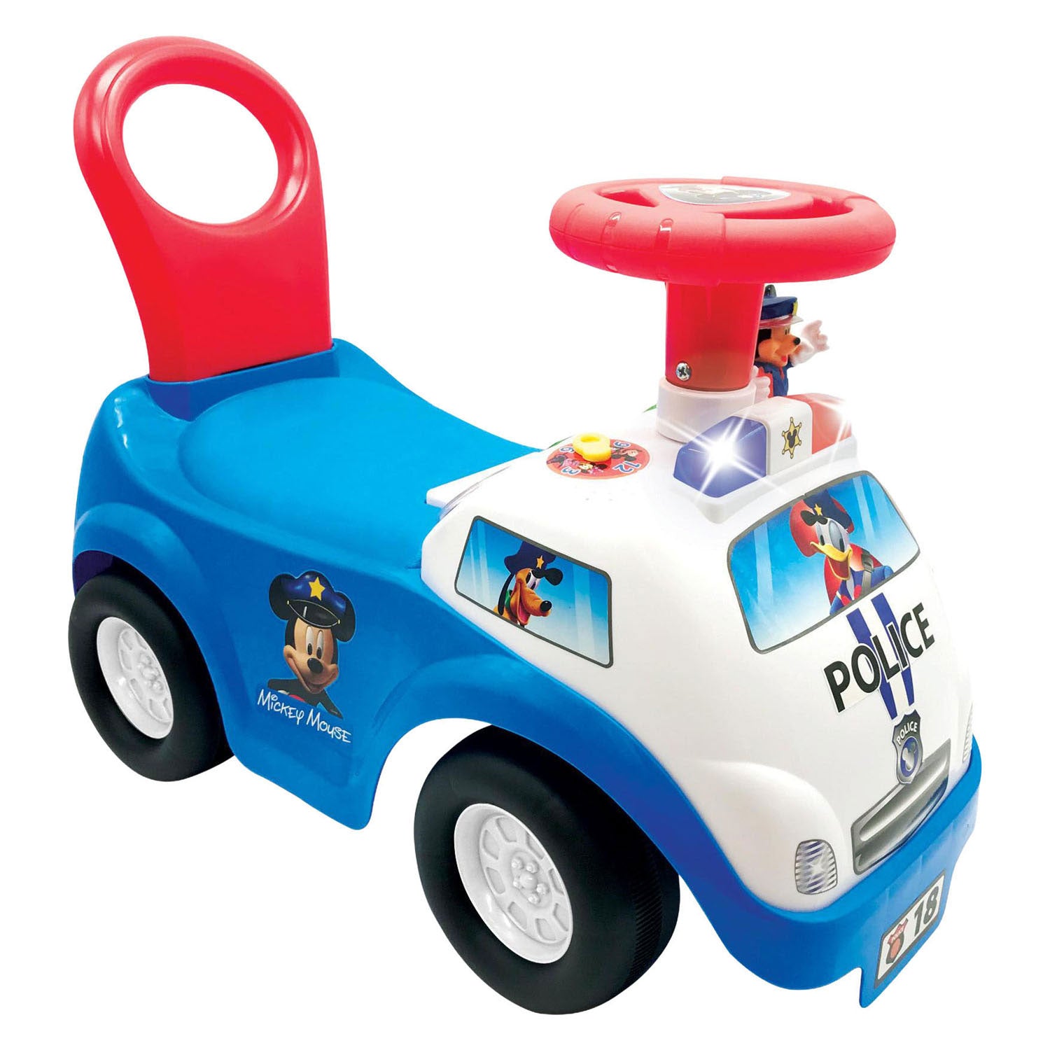 Mickey-Polizei-Aufsitzauto