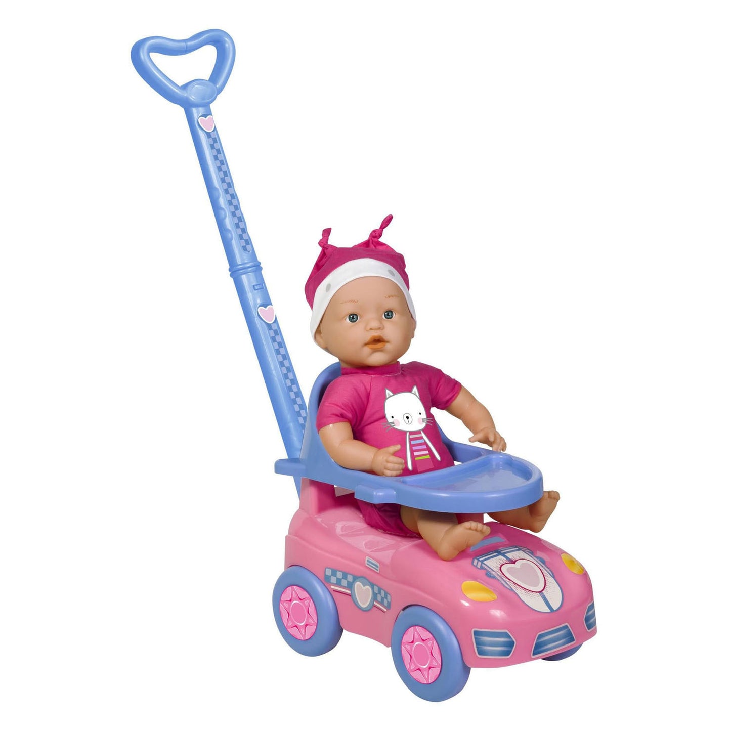 Dolly Babypuppe mit Laufwagen – 37 cm