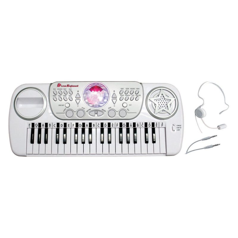 Imp Disco-Tastatur mit 37 Tasten, Discokugel und Hauptmikrofon