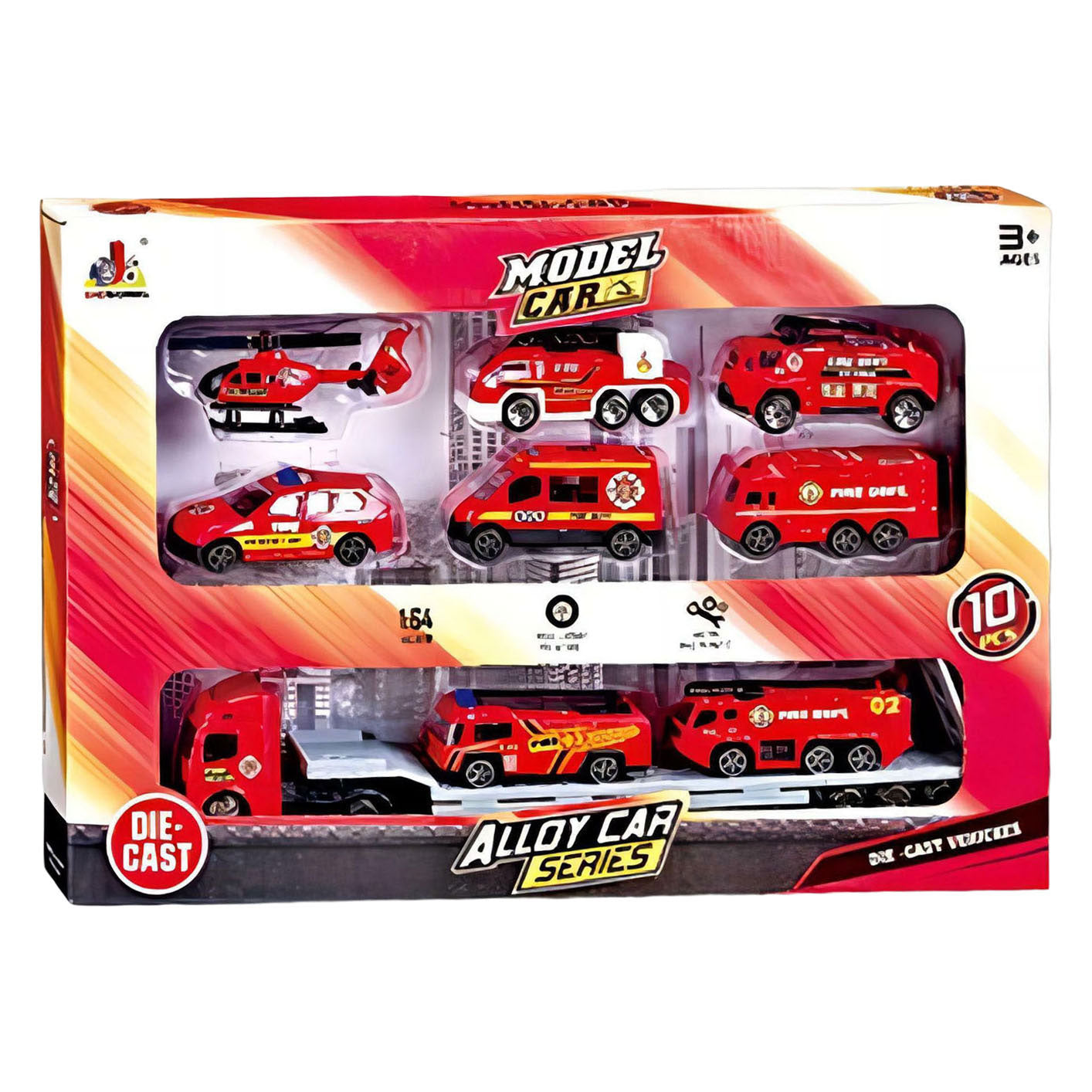 Leichtmetallautoserie Feuerwehrautos - 10 Stk.