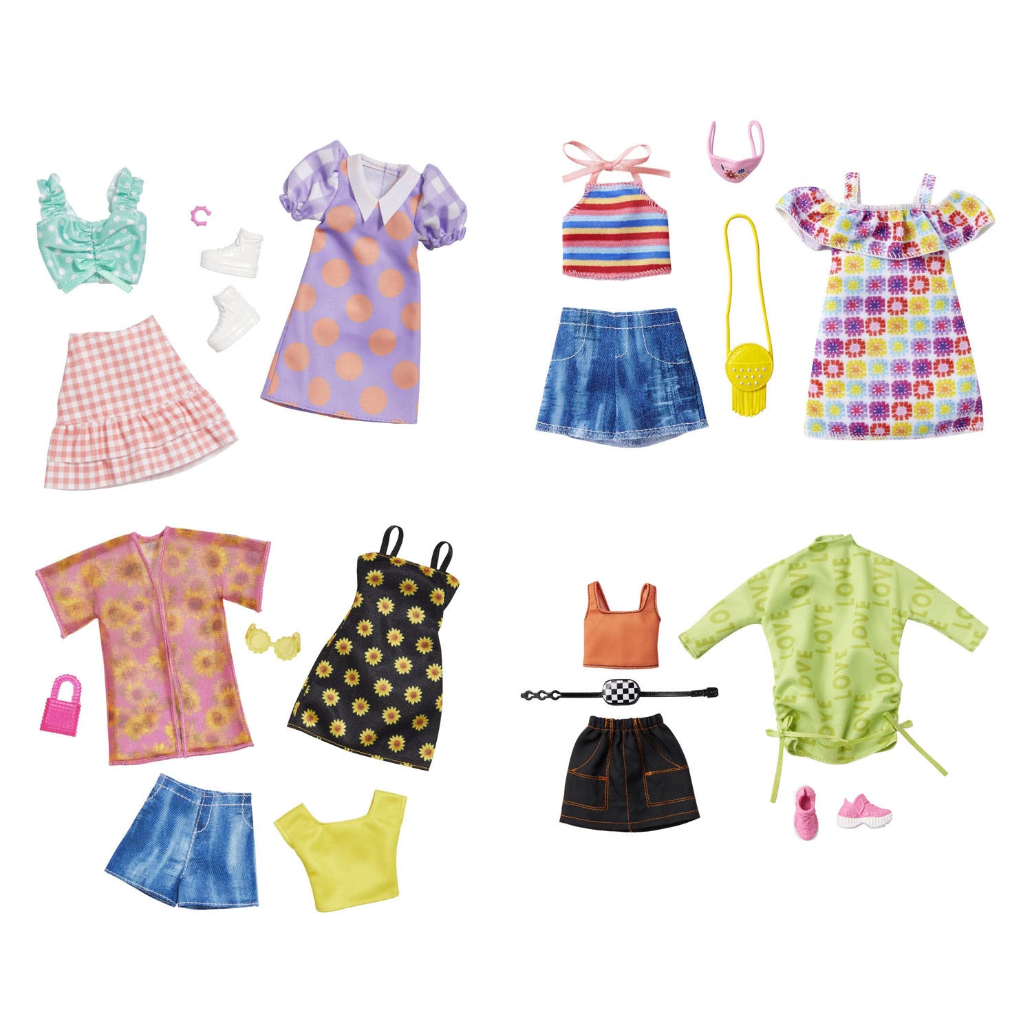 Kleidung und Accessoires für Barbie-Modepuppen von Mattel