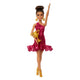 Barbie-Mattel-Gesellschaftstänzerin-Puppe mit Accessoires und goldenen Details.