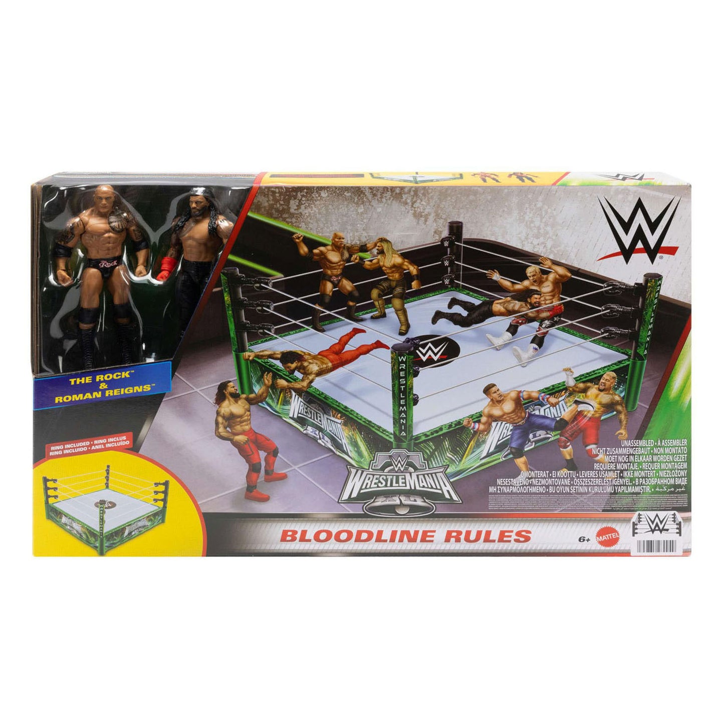 Mattel WWE-Kampfring mit 2 Spielfiguren