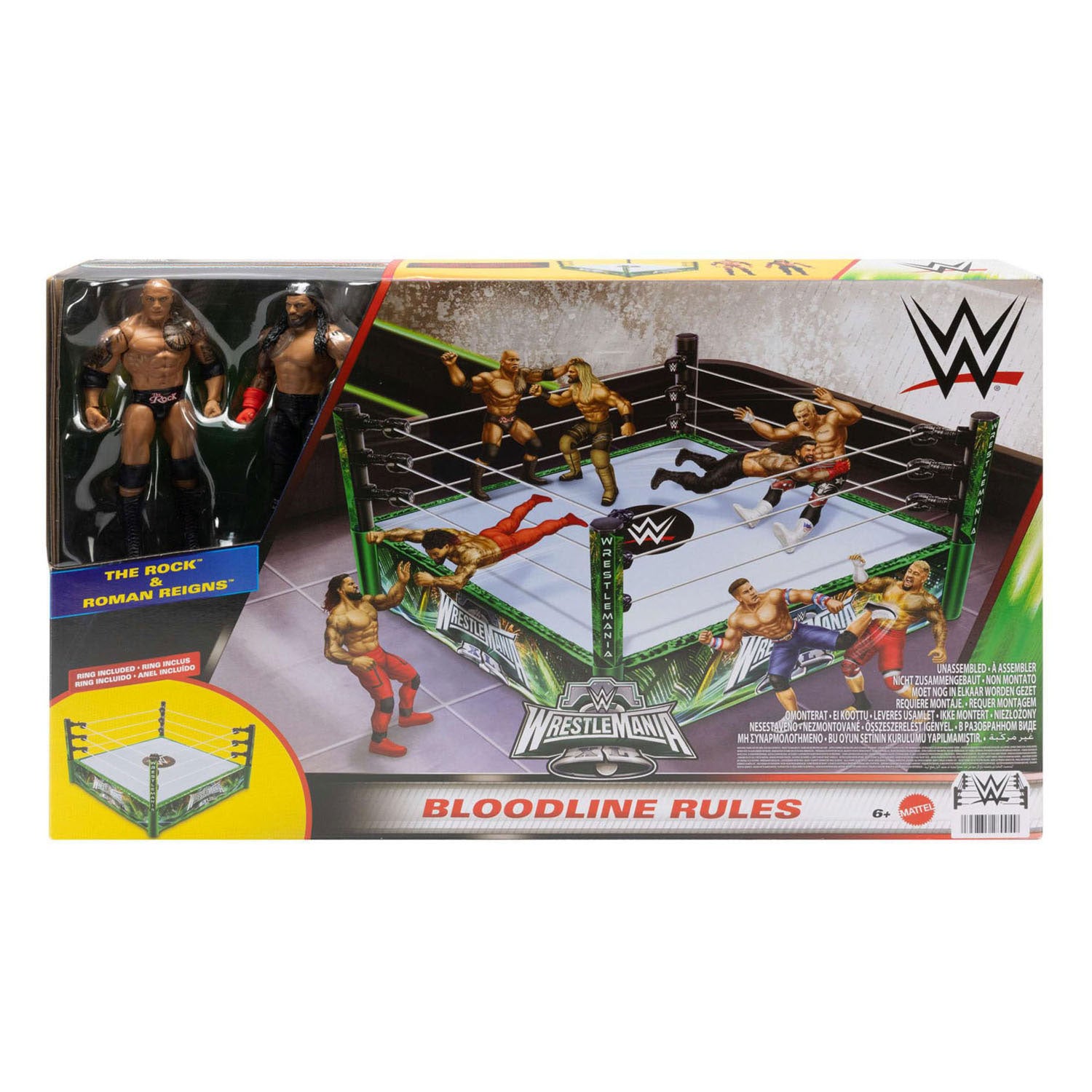 Mattel WWE-Kampfring mit 2 Spielfiguren