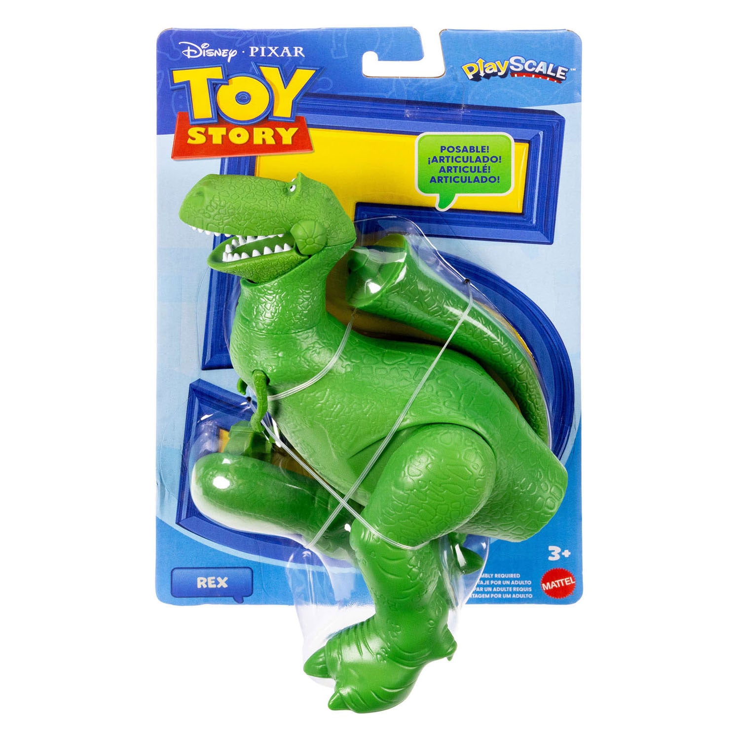 Mattel Disney und Pixar Toy Story Rex Actionfigur – 8 bewegliche Gelenke
