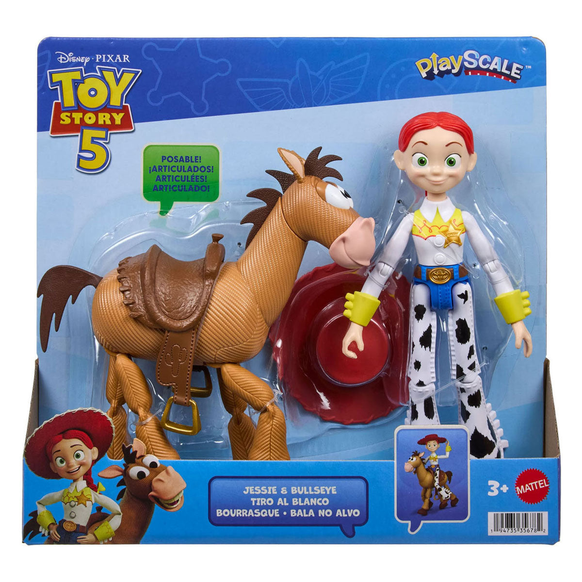 Mattel Disney und Pixar Toy Story 5 Jessie und Bullseye Figur 18 cm 2 Einheiten