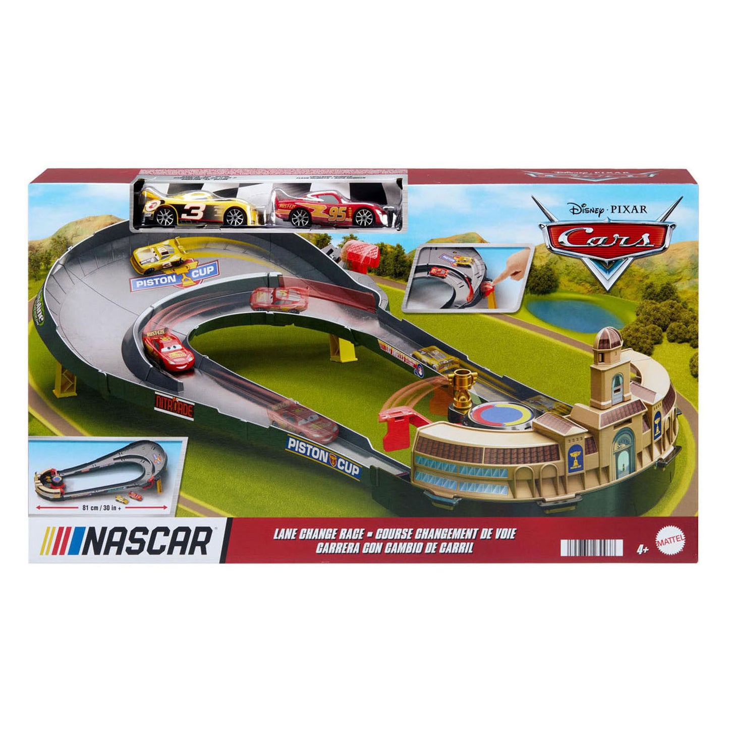 Disney Cars Nascar Spurwechsel-Rennspielset