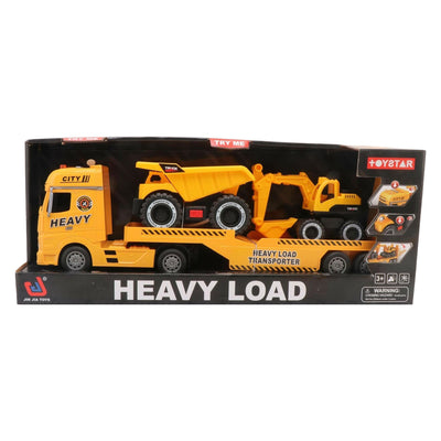 Tieflader mit Muldenkipper und Bagger – 54 cm